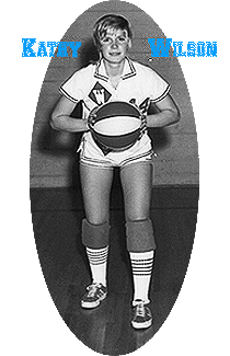 Image of Kathy Wilson, Walland High basketball player, with basketball, posing.