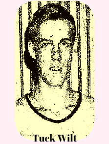 Portrait of Carl (Tuck) Wilt, Richwood High School basketball plaer in West Virginia in 1952. From the Beckley Post-Herald, Beckley, W.Va., February 16, 1952
