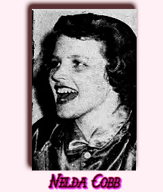 3/4 view portrait of North Carolinan girls basketball player Nelda Cobb, McLeansville High School. The Greensboro Record, Greensboro, N.C., February 25, 1954.