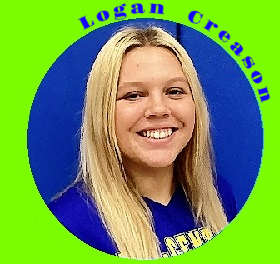 Portrait of Logan Creason, Tri-Central High School in Indiana girls basketball team.