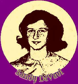 Portrait of Sandy DeVaul, Wheeling High School, Missouri, girls basketball player. Cropped from a photo in The Chillicothe Constitution-Tribune, Chillicothe, Missouri, April 15, 1965.