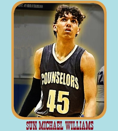 Sun Michael WilliamsMuddy River HomeSchool basketball player shown in game looking up in COUNSELORS top #45, in Mississippi.
