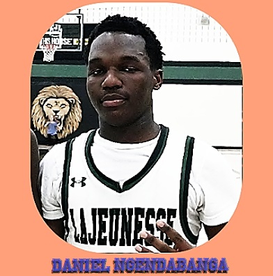 Portrait, chest up, of Daniel Ngendabanga, Ecole Secondaire Catholique E.J. Lajeonesse, in Toronto, Ontario, Canada, basketball player