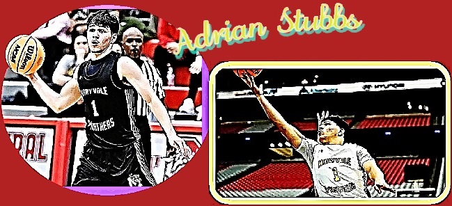 Lmages of Adrian Stubbs, Arizonian boys basketball player for Maryvale High Schoo. Both game photos in his #1 uniforms, black and white.