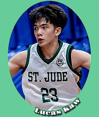 In his ST.JUDE number 23 jersey, is a close-up of Lucas Kaw, basketball player on the Saint Jude Catholic High school team of Manila, Phillippines