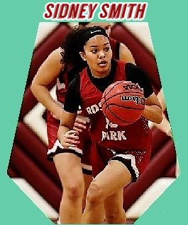 Sidney Smith looks to make a play for Roselle Park High (New Jersey0 in a girls basketball game.