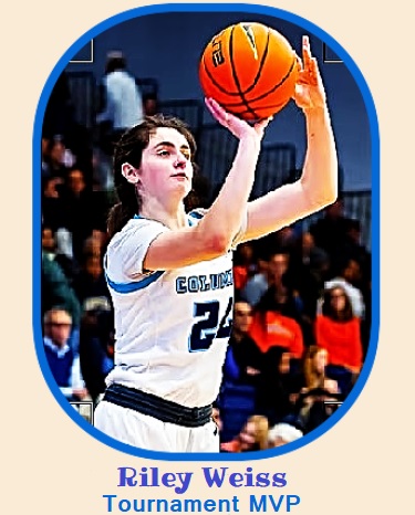 Image of Riley Weiss, Columbia University basketball player, 2026 WBIT MVP, #24, shootinga foul shot.