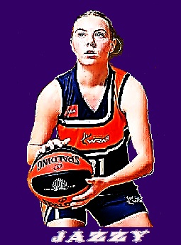 Photo of girls basketball player Jazzy Gordon  of the Dubbo Rams, Waratah Western Junior League Western League (WJL) Division 1A, New South Wales, shooting a free throw in red, white and dark blue uniform #31.