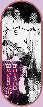 Cropped from team photo in the Clarion Ledger, Jackson, Mississippi.  2/9/1954.   Marilyn Fulton, Louisville High School Wild Kitten  basketball player scored 56 points in a February 9, 1954 game, also reported as 50 pts., and years later called 54.