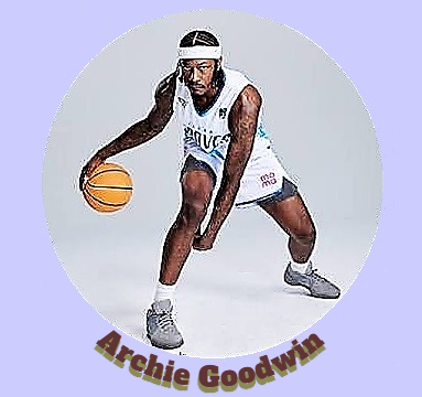 Archie Goodwin, Fubon Braves, Taiwan PLeague, posing in crouched dribbling position.
