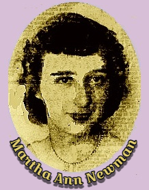 Portrait of Martha Ann Newman, Port Gibson High School (Mississippi) girls basketball player 1950-51 senior. From The Clarion-Ledger, Jackson, Mississippi, September 10, 1950.