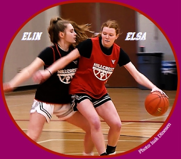 The Retzlaff sisters, Elin, on the left, & Elsa, on the right, during a practice. Photo by Isak Dinesen.