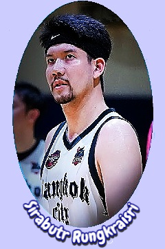 Sirabutr Rungkraisri, Bangkok Catfish team in Thailand, shown in white Bangkok City uniform.