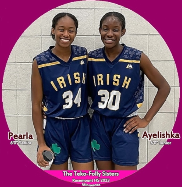 Image of sisters Pearla (on the left), #34, 6'0