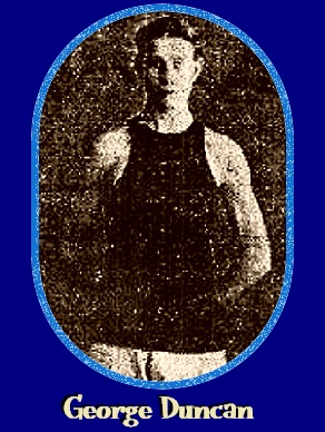 Photo of George Duncan in 1910. He scored 53 points in a basketball game for Humbolt High in Minnesota , January 29, 1910.