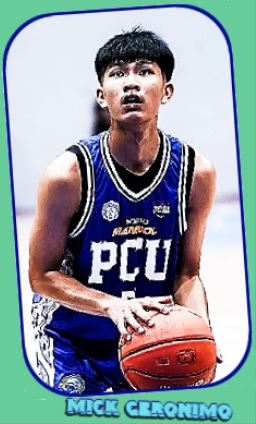 Image of basketball player Mick Geronimo, in a blue PCU jersey shooting a free throw.