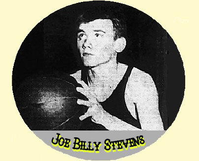 Joe Billy Stevens close up shooting a free throw for the SMB eam. From the Chattanooga Daily Times, Chattanooga, Tennessee, February 28, 1944.