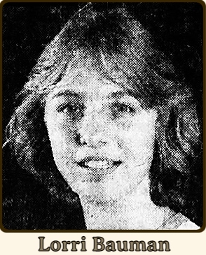 Close-up portrait of high school basketball star in Iowa, 1980, Lorri Bauman, East Hish Scarlet in Des Moines. From the Des Moines, Tribune, Des Moines, Iowa, February 12, 1980.