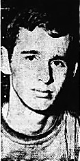 Portrait of Joe Cullen, boys basketball player for the Edison High School team (New York) from the Star-Gazette and Advertiser, Elmira, N.Y., January 29, 1966.
