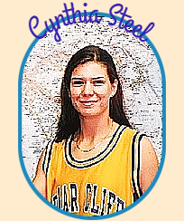 Image of basketball player, Cynthia Steel, shoulders up, in yellow Briar Cliff University yellow jersey.