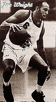 Picture of Joe Wright, number 6, dribbling the ball in a ame he scored 52 points. From DV: Dagbladid-Visir, Reyjkavik, Iceland, January 15, 1993.
