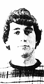 Portrait phot of boys basketball player D.J. Tweedie, Stet High School (Missouri); from the St. Joseph Gazette, St. Joseph, Missouri, November 16, 1976.