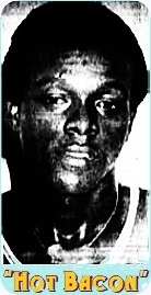 Phto of Larry (Hot) Bacon, full face, for the Florida Institute of Technology boys basketball team. Image from Florida Today, Cocoa, Florida, January 7, 1979.