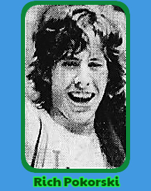 Portrait image of a laughing Rich Pokorski, basketball player for the AAU/semi-pro Coors MaLOOFMEN OF Albuquerque. From The ALbuquerque Tribune, Albuquerque, New Mexico, February 27, 1979.