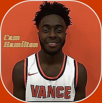 Image of Cam Hailton, Vance High School basketball player in North Carolina.