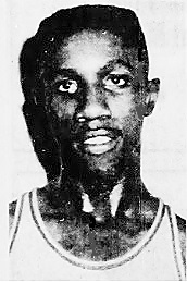 Photo of Charles Vaughn, boys basketball player for Tamms High chool (Illinois), from the Southern Illinoisan, Carbondale, Illinois, March 10, 1957.