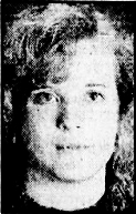 Portrait photo of girls basketball player Tammy Erwin, Walnut Grove High School, Missouri. From the Springfield News-Leader, Springfield, Mo., February 14, 1992.
