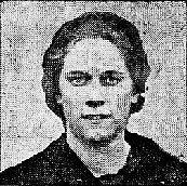 Portrait of Katherine Fairfield, 1918 and 1919 girls basketball player for Winchester High School in Massachusetts. From The Boston Daily Globe, Boston, Mass., March 20, 1918.