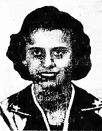 Portrait of Iowa girls basketball player Anna Timetich, Numa High School. From the Des Moines Tribune, Des Moines, Iowa, February 26, 1943.