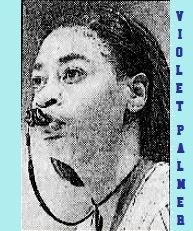 First NBA woman referee Violet Palmer shown with whistle in her mouth. Out of The Citizen Register, /ossining, New York, November 2, 1977.