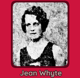 Image cropped from team photo of basketball player Jean Whyte, Magee High School in British Columbia, Canada. From The Vancouver Daily Province, Vancouver, B.C., March 23, 1928.