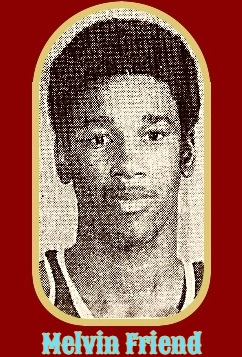 Portrait of Melvin Friend, Virginian basketball player for Thomas Dale High School. From the Richmond Times-Dispatch, Richmond, Virginai, January 22, 1972.