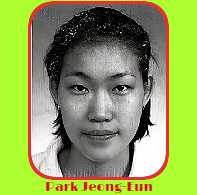 Black and White portrait of basketballer Park Jeong-Eun, South Korea.