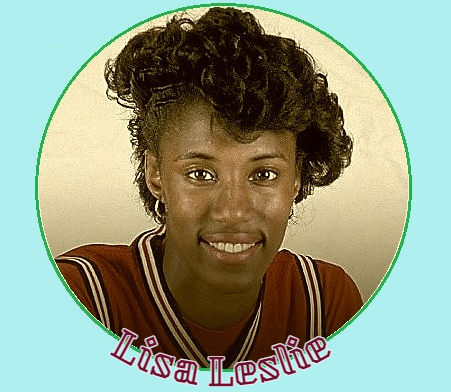Image of Californian girl basketball player Lisa Leslie, smiling.