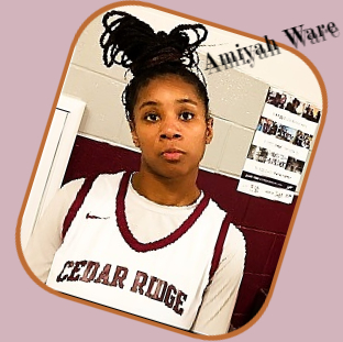 Image of Amiyah Ware, Cedar Ridge Gigh School basketball player in North Carolina.