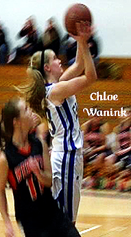 Image of Chloe Wanink, Cameron Comet, shooting a jump shot.