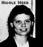 Picture (cropped) of Nicole Weed, Carroll County (Kentucky) basketball player (cropped), from The Madison Courier, Madison, Indiana, March 23, 1994. Staff photo by Jennifer Eades.
