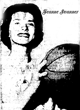 Picture of Jeanne Swanner, Graham High basketball star. From the Tucson Daily Citizen, Tucson, Arizona, 8/6/1963. AP International photo
