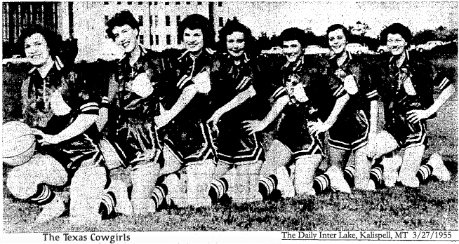Texas Cowgirls basketball team, 1955.