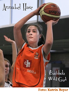 Annabel Hase shooting in her 65 point game. Foro: Katrin Beyer.