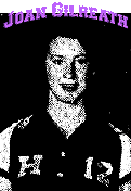 Joan Gilreath, number 12, Hiddenite High basketball player. From The Statesville Daily Record, March 20, 1952