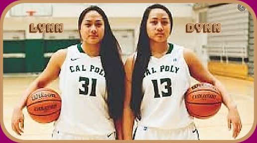 Leaupepe sisters, Lynn, #31 (keft) and Dynn, #13 (right).
