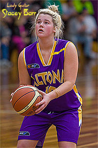 Stacey Barr, Lady Gator. Altona Gator basketball player shooting a foul shot.
