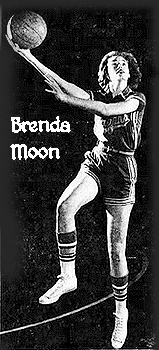 Image of Brenda Moon shooting a hook shot. From The Tennessean, Nashville, Tennessee
