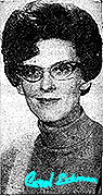 Portrait image of Carol Eckman, women's basketball player in the Women's Community Basketball League of the Poughkeepsie, N.Y. Y.W.C.A.. From the Somerset Daily American, Somerset, Pennsylvania, April 18, 1967.