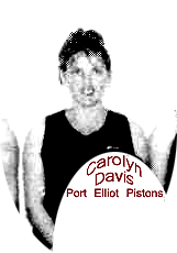 Image of Carolyn Davis, Port Elliot Pistons player, cropped from 1997 team photo.